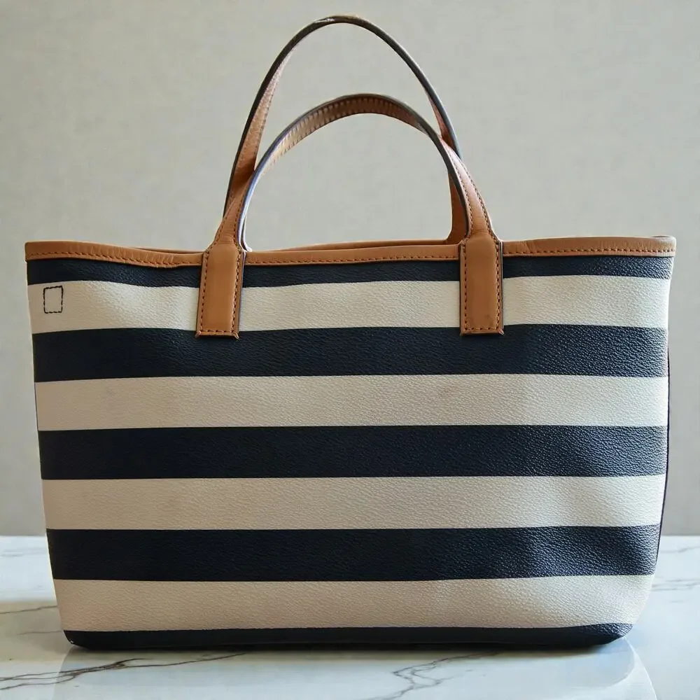Tory Burch Kerrington Striped Mini Shopper Bag